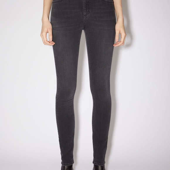NWOT Acne Studios Climb Skinny Fit Jeans in Used Black - Picture 9 of 11